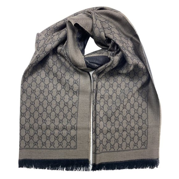 Gucci Accessories - Rare Gucci Reversible GG Jacquard Wool Scarf Sale
